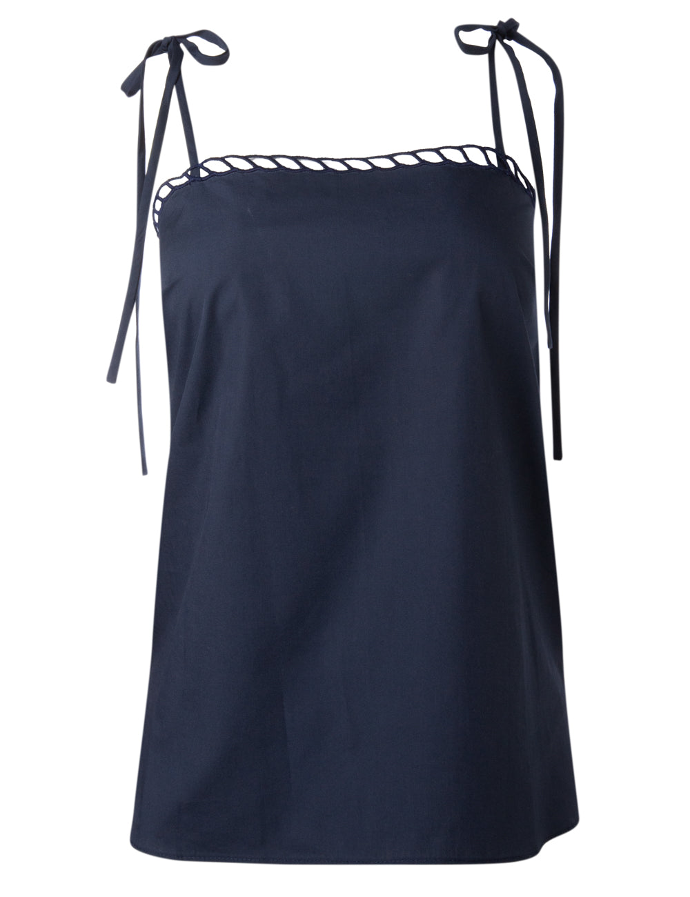 SCHINOUSA CUT-EMBROIDERED STRAP TOP