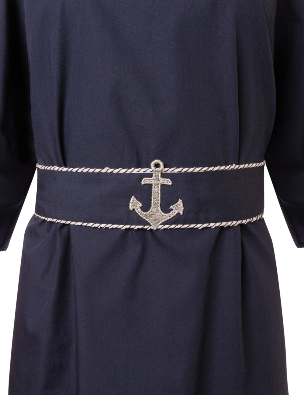 NAUSICA PUFFED SLEEVE DRESS WITH EMBROIDERED REMOVABLE BELT