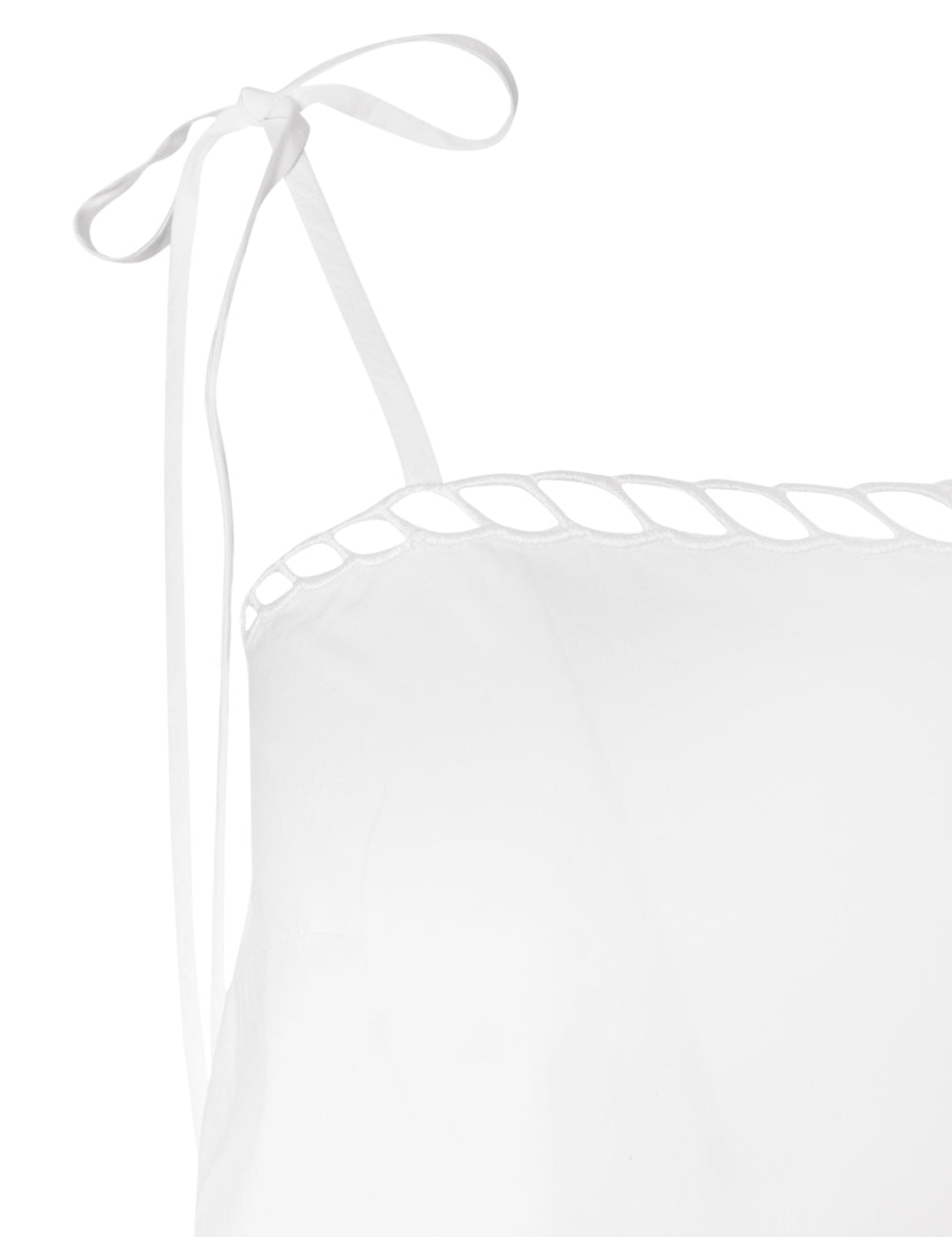 SCHINOUSA CUT-EMBROIDERED STRAP TOP