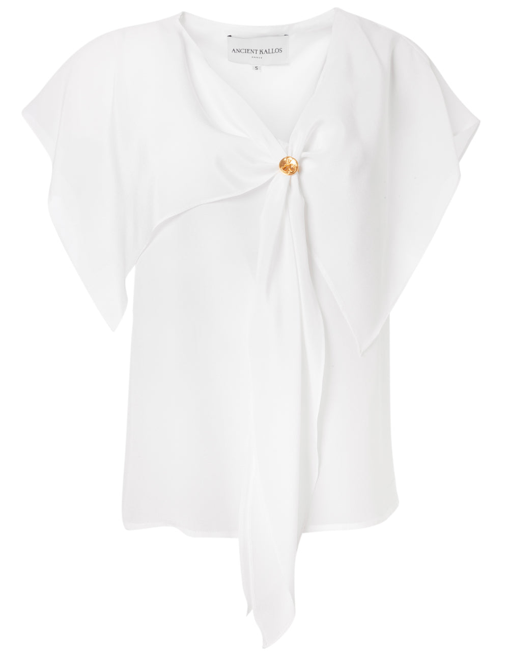 ALKIONI SILK SAILOR KNOT ANCHOR EMBELISHED TOP