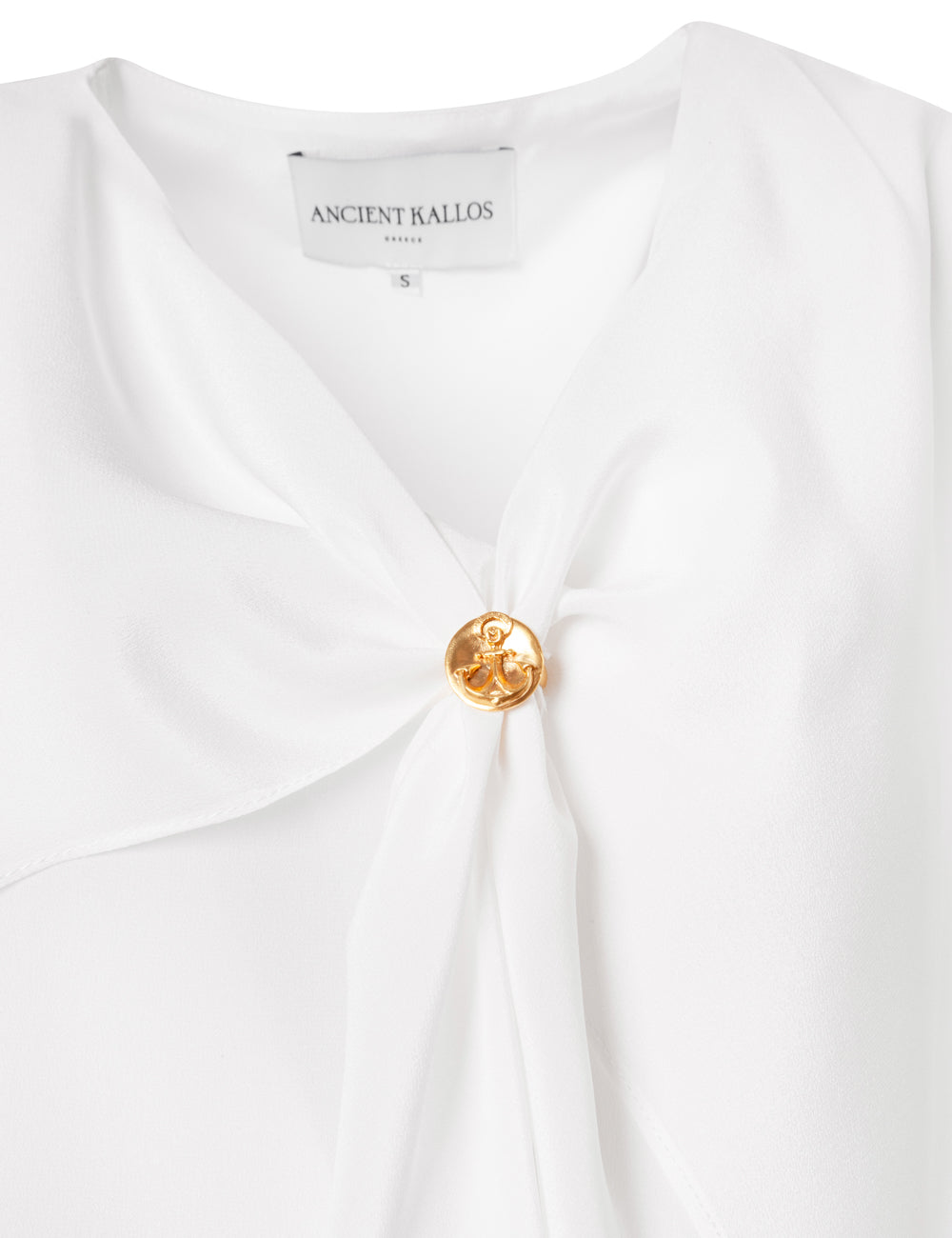 ALKIONI SILK SAILOR KNOT ANCHOR EMBELISHED TOP