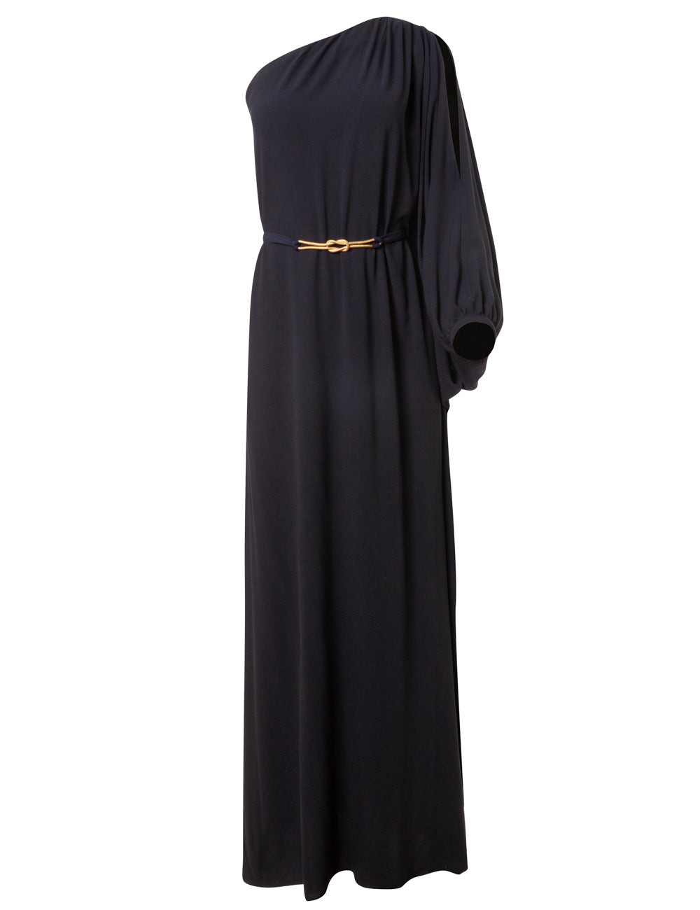 NIRIIS ONE-SHOULDER MAXI DRESS WITH JEWELRY BELT