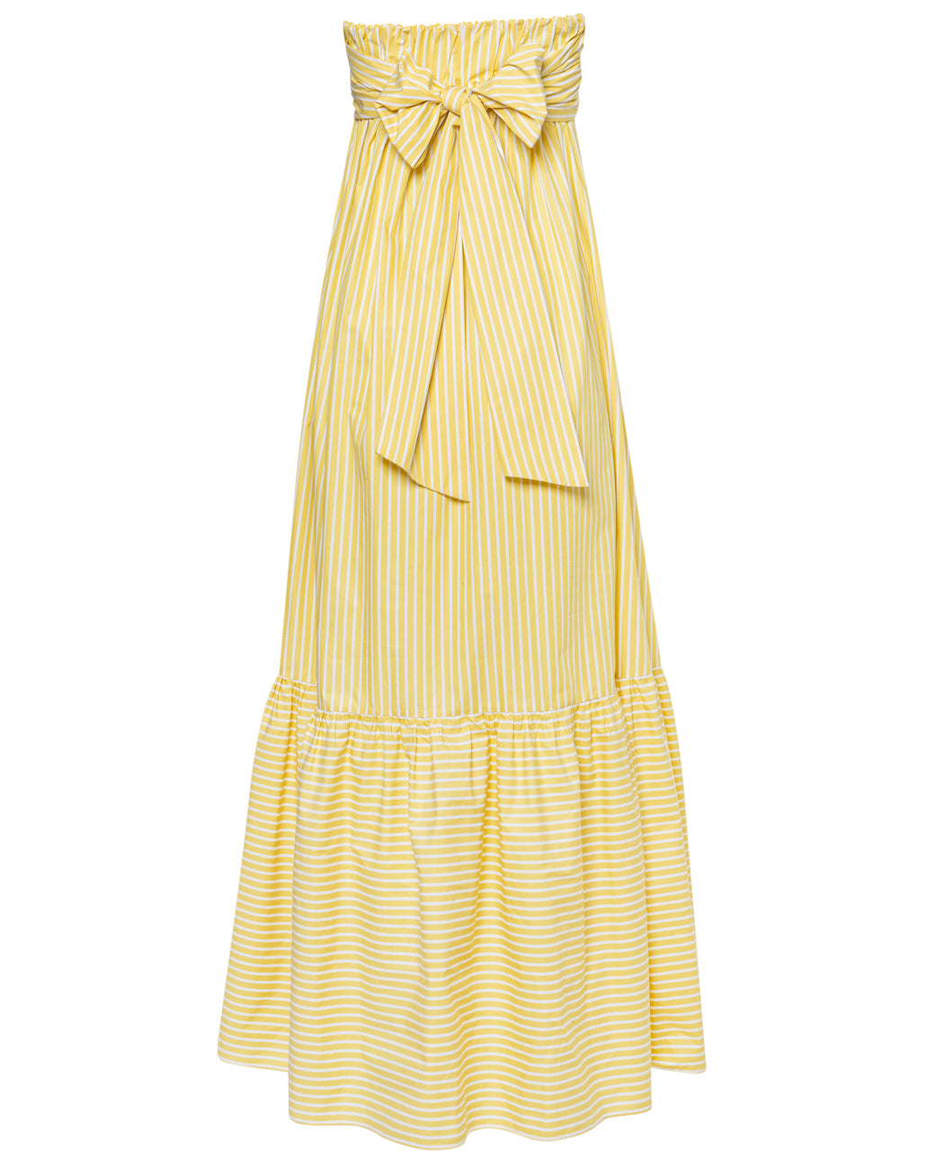 AEOLIA COTTON POPLIN STRIPED GOWN