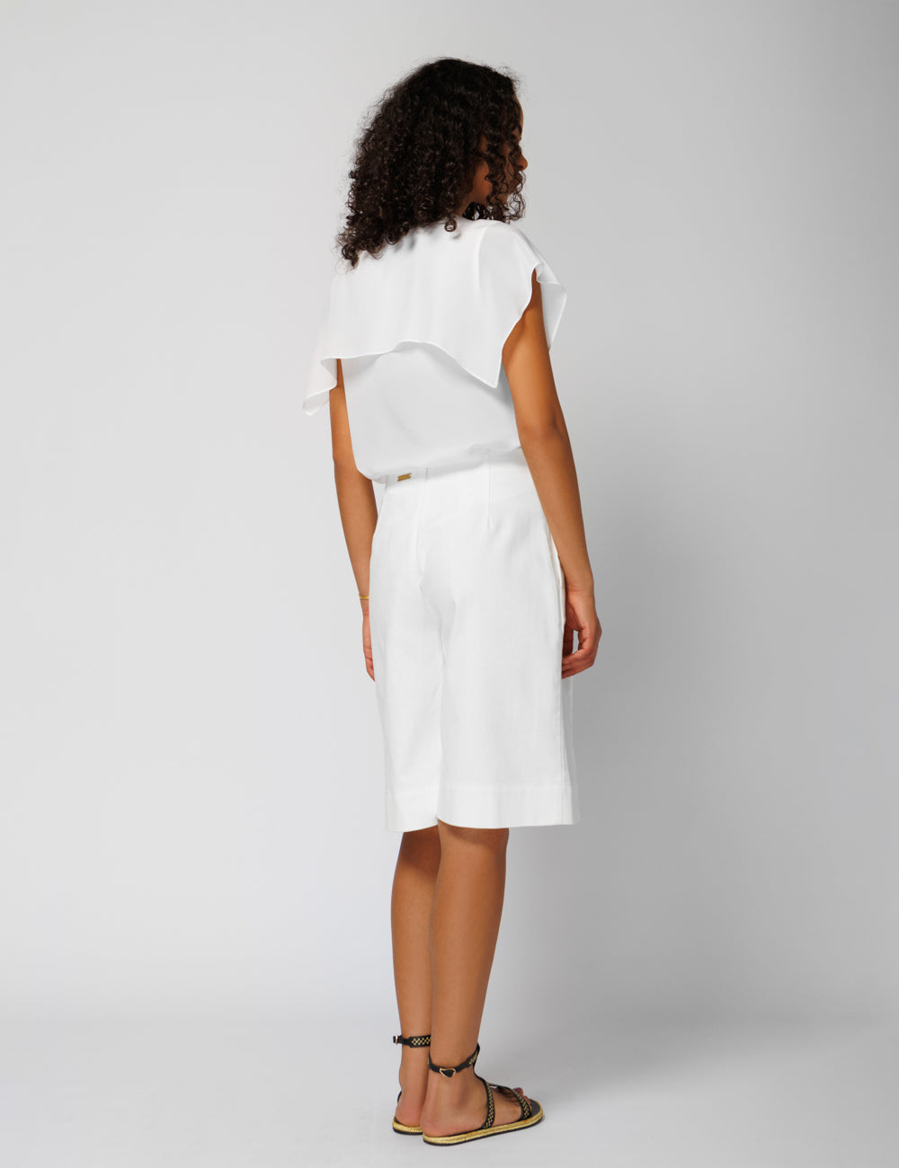 ALKIONI SILK SAILOR KNOT ANCHOR EMBELISHED TOP
