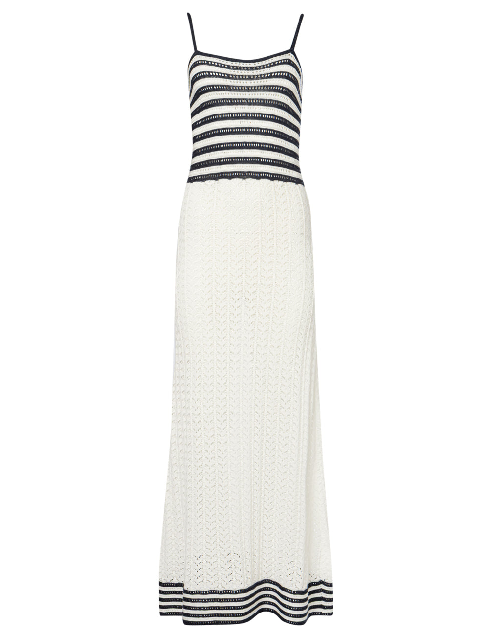 SAILOR KNITTED STRIPED LONG DRESS