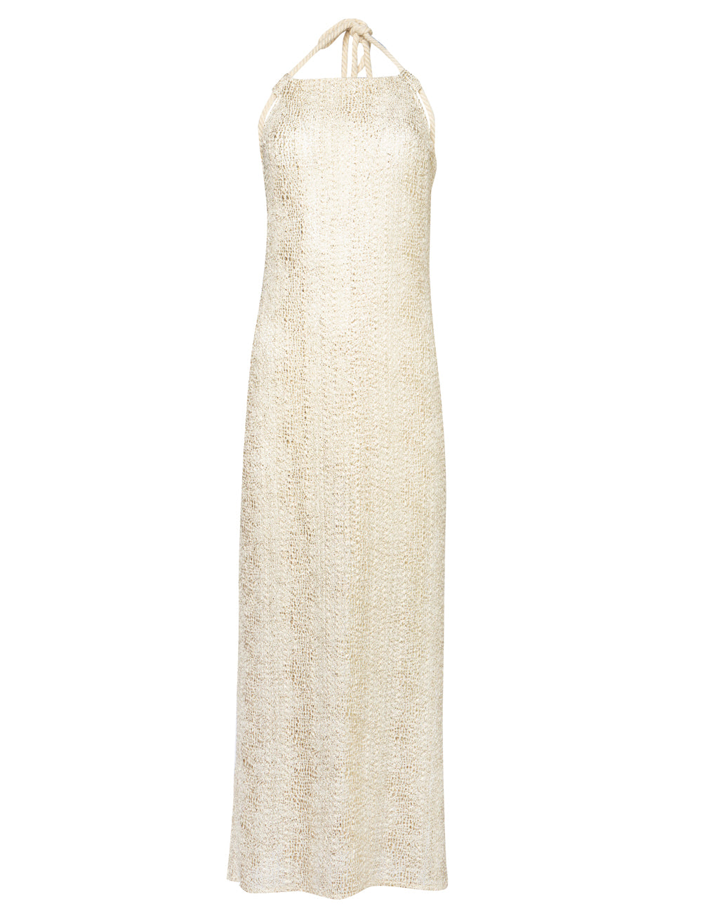 ILIA GOLDEN ROPE-HALTER DRESS