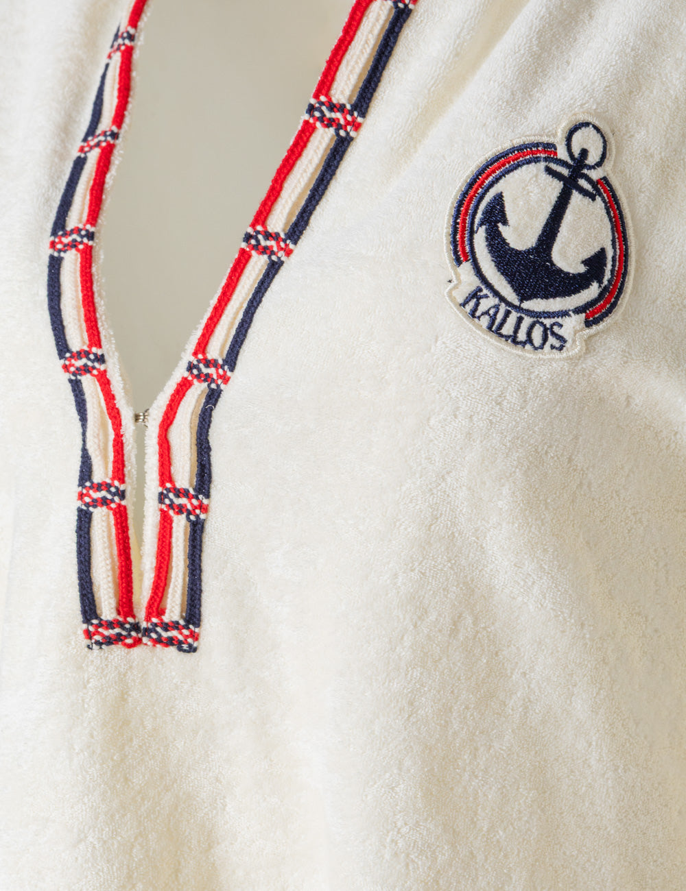 PLOES EMBROIDERED COTTON TERRY BEACH SET WITH FRINGE DETAILS